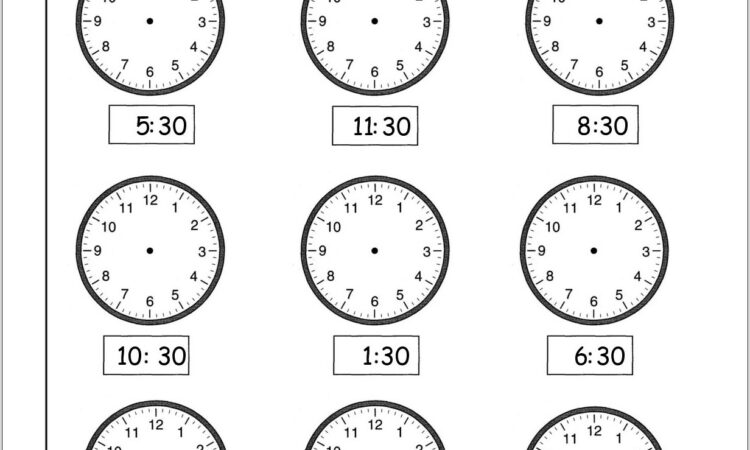 Telling Time To The Hour Worksheets Printable