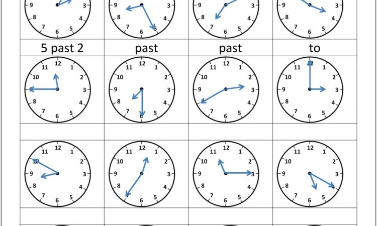 Telling Time To The Minute Printable Worksheets