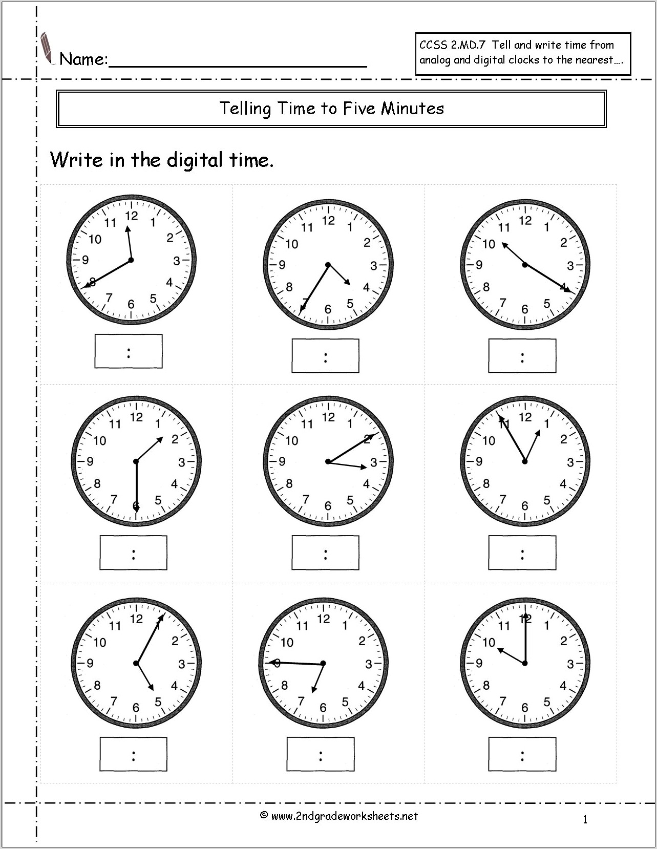 Telling Time Two Different Ways Worksheets
