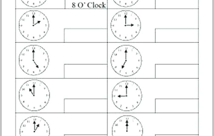 Telling Time Worksheet Cut And Paste