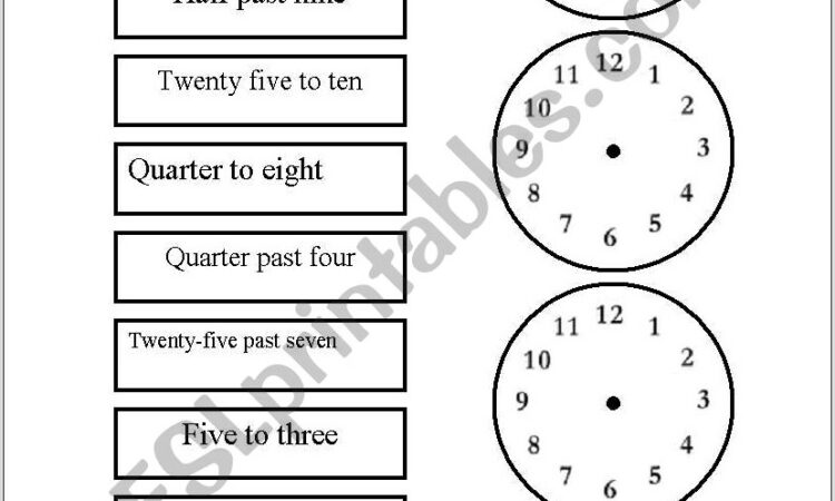 Telling Time Worksheet Games