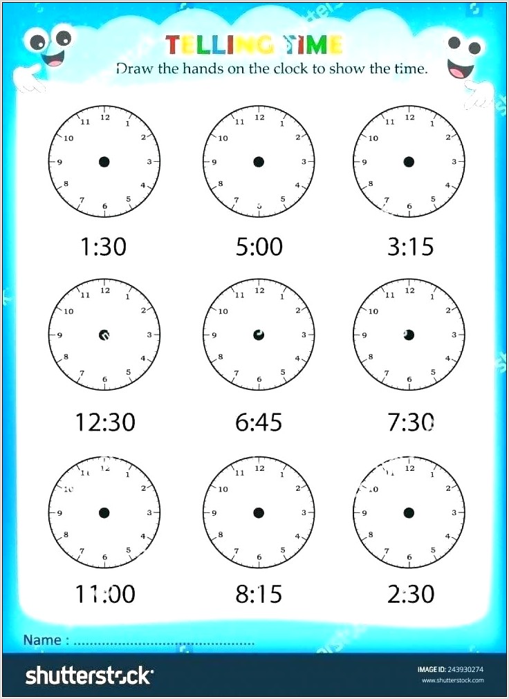 Telling Time Worksheet Ks2