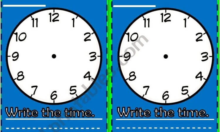 Telling Time Worksheet Practice