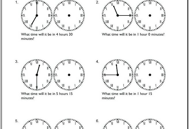 Telling Time Worksheets Difficult