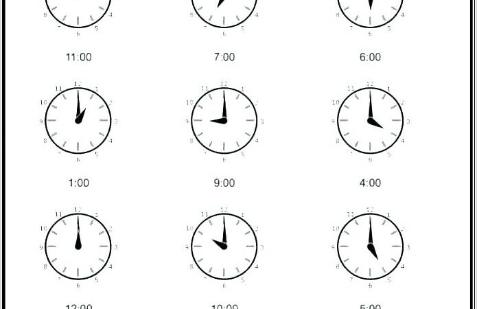 Telling Time Worksheets Nearest Quarter Hour