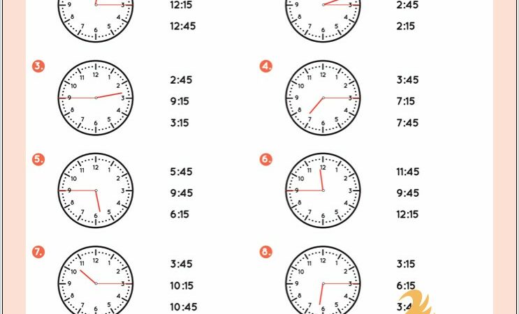 Telling Time Worksheets On The Hour