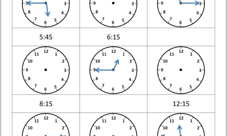 Telling Time Worksheets Quarter To Half Past