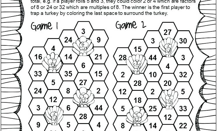 Thanksgiving Math Worksheets For 6th Grade