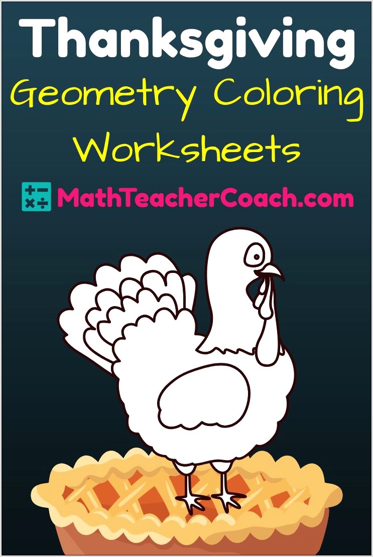 Thanksgiving Math Worksheets Geometry
