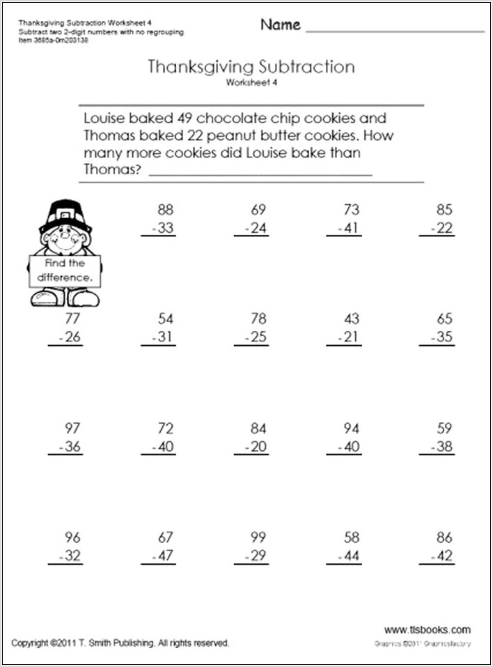 Thanksgiving Math Worksheets Grade 6