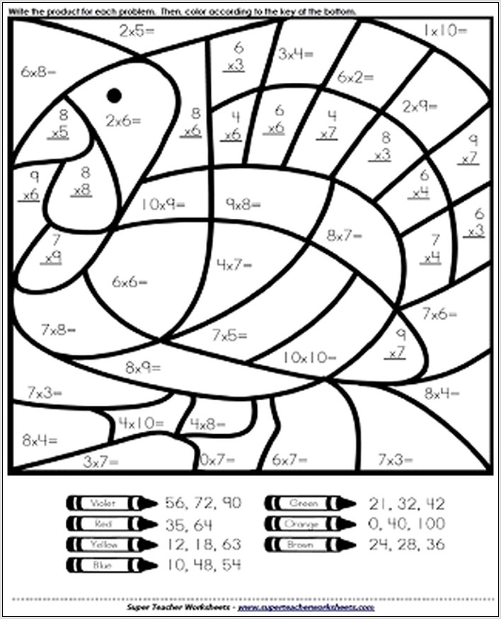 Thanksgiving Math Worksheets Grade 8