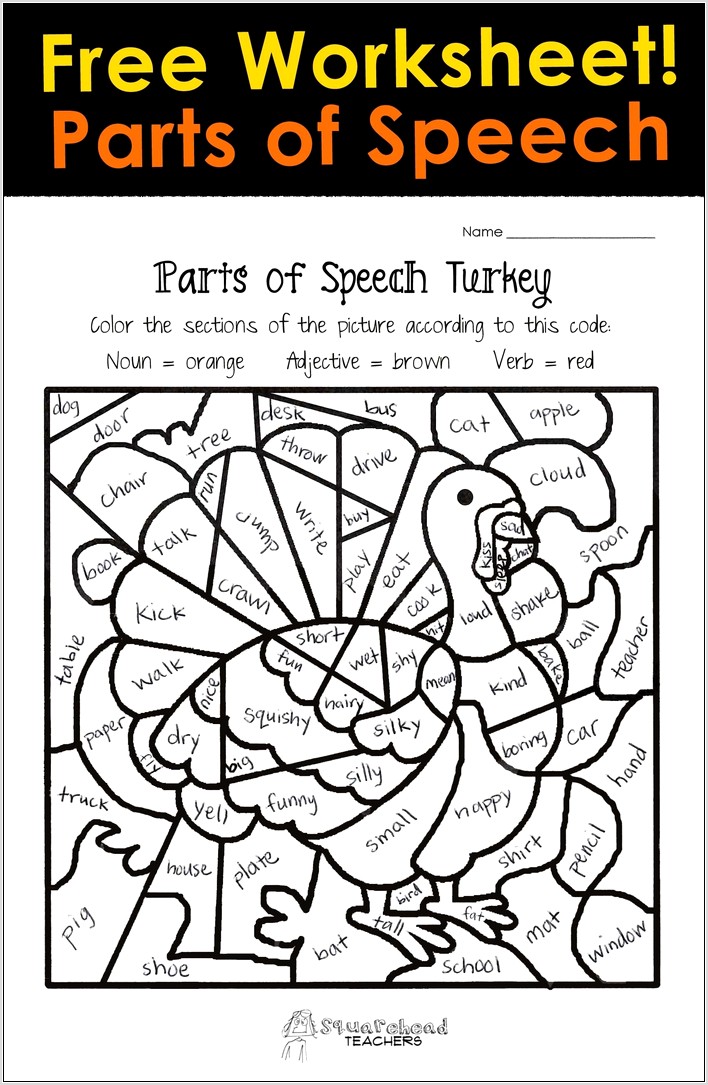 Thanksgiving Subtraction Coloring Worksheet