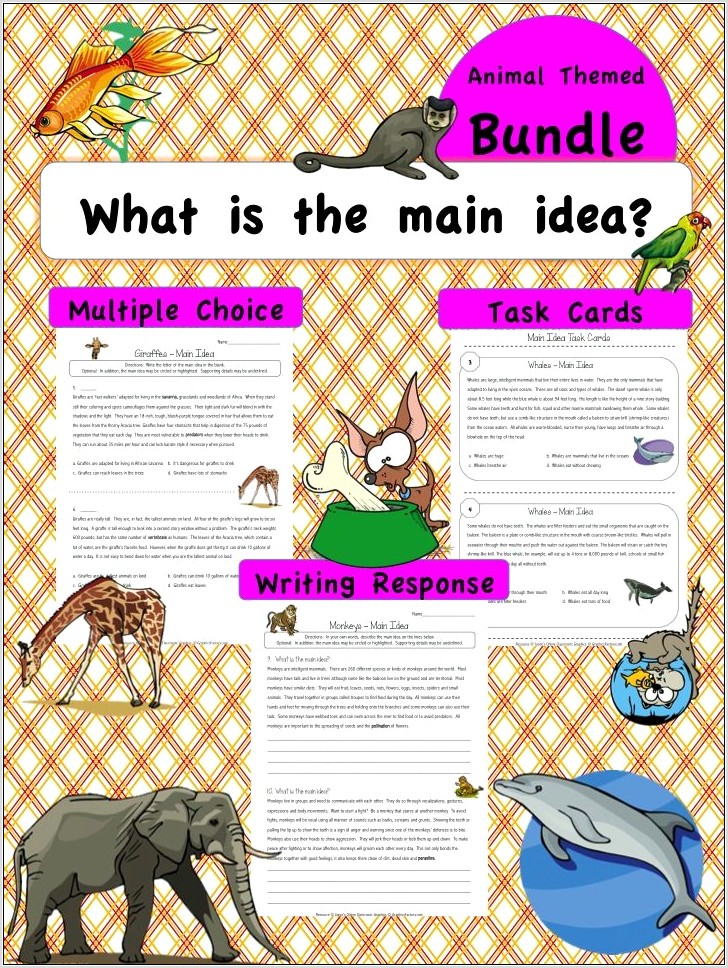 Third Grade Main Idea And Details Worksheet
