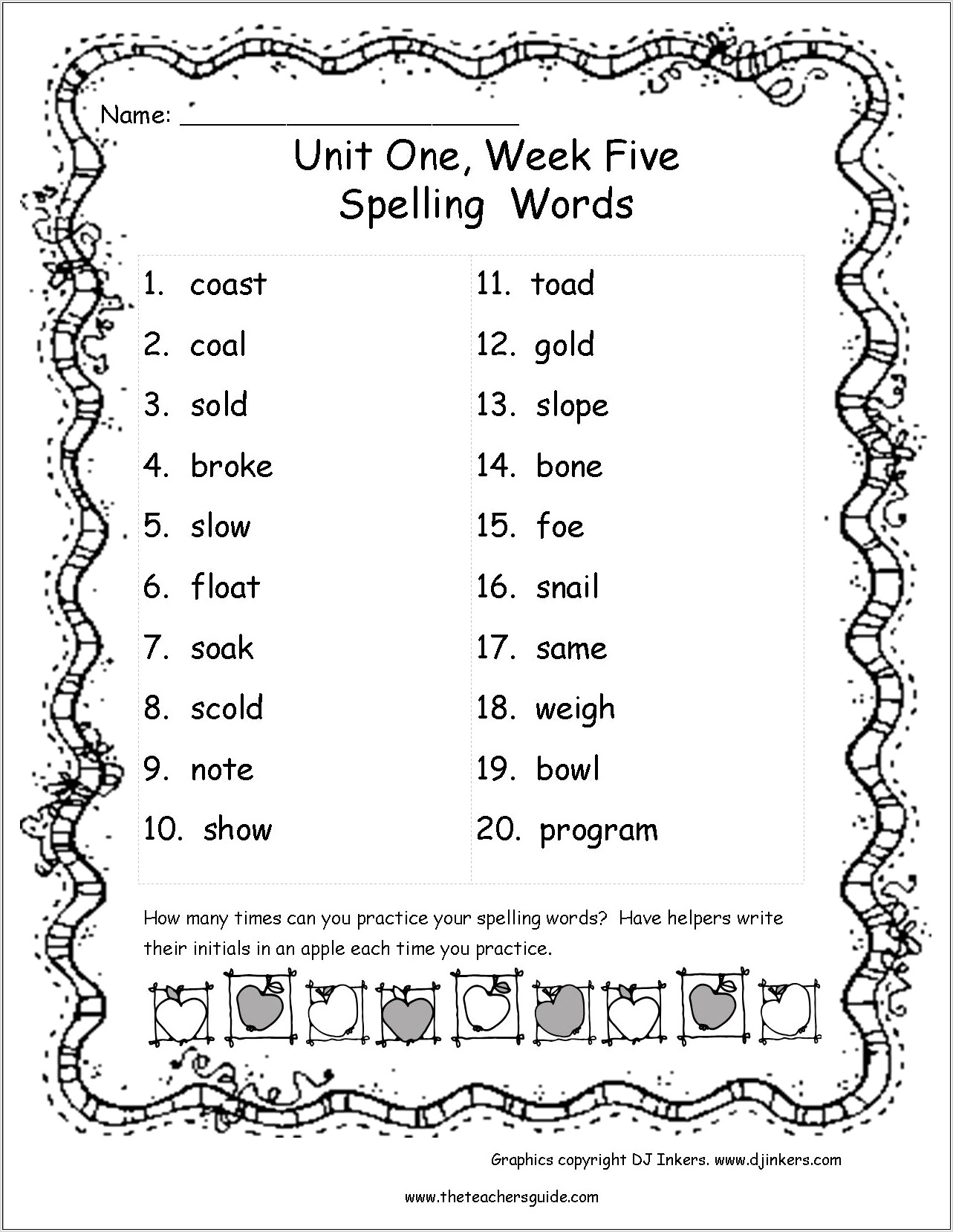 Third Grade Spelling Games Worksheets