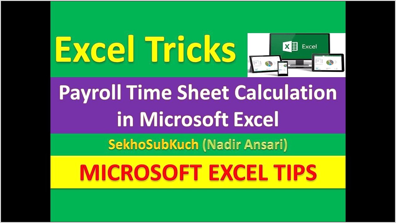 Time Calculation Excel Sheet