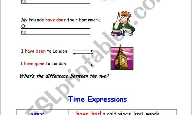 Time Expressions Esl Worksheet