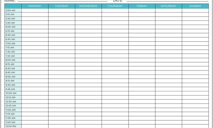 Time Management Worksheet Download