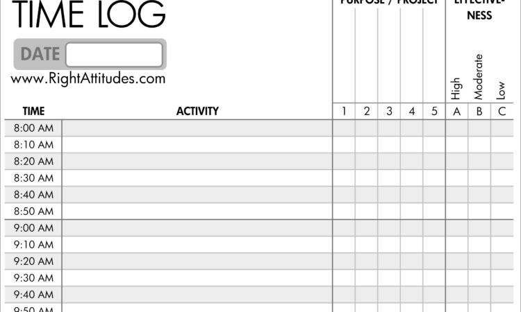 Time Management Worksheets For Employees