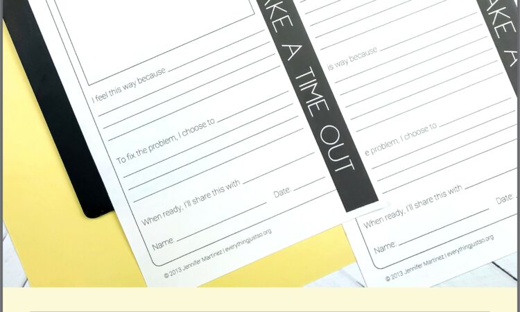 Time Out Reflection Sheets