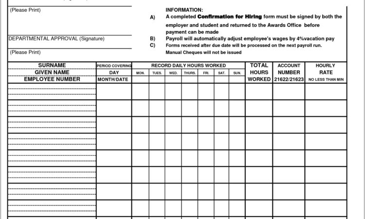 Time Study Worksheet Template