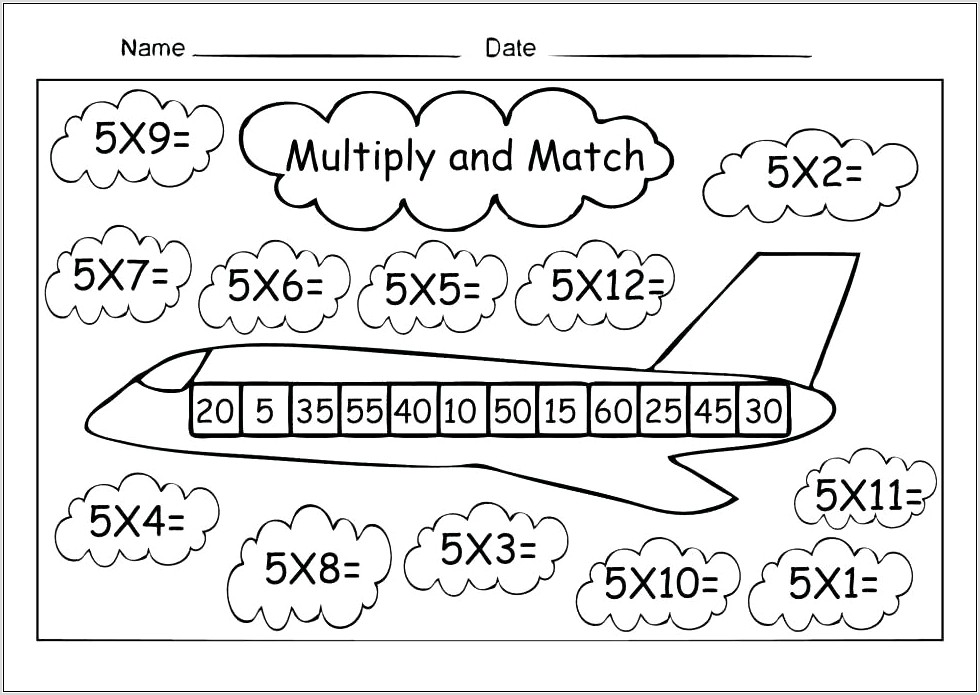 Time Table Worksheets Grade 4