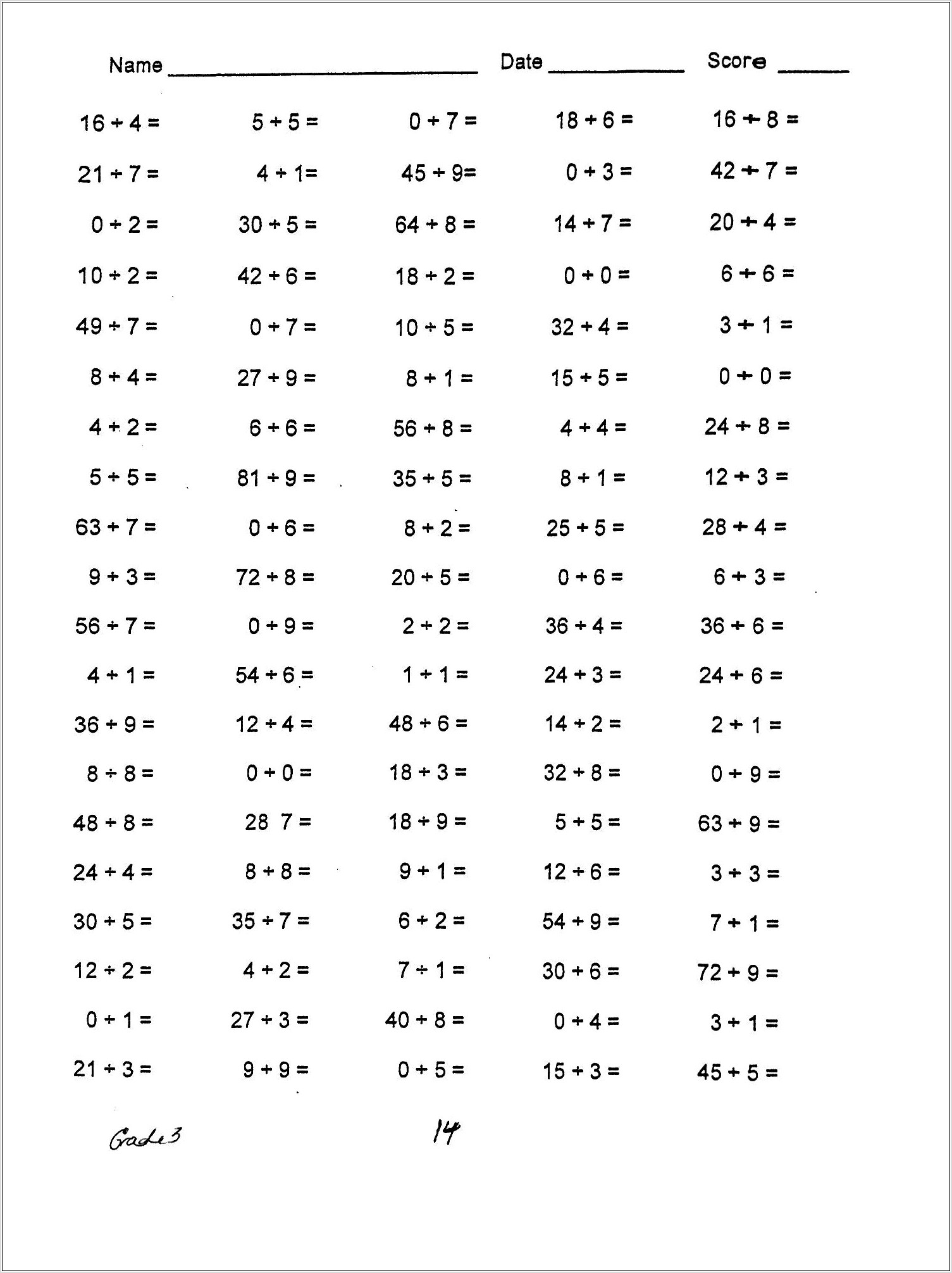 Time Worksheet Class 3