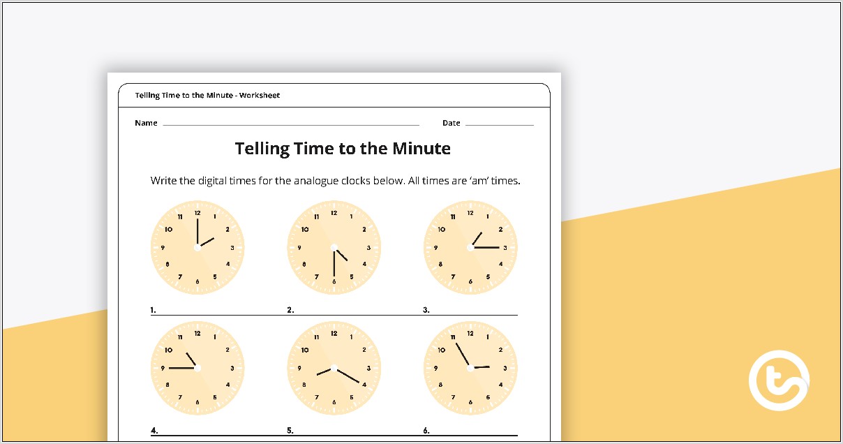 Time Worksheet Digital And Analogue