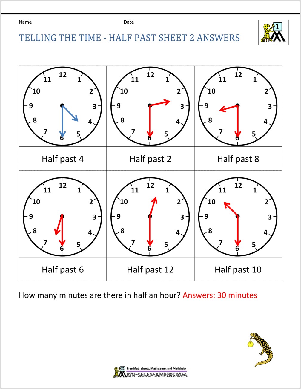 Time Worksheet Early Years