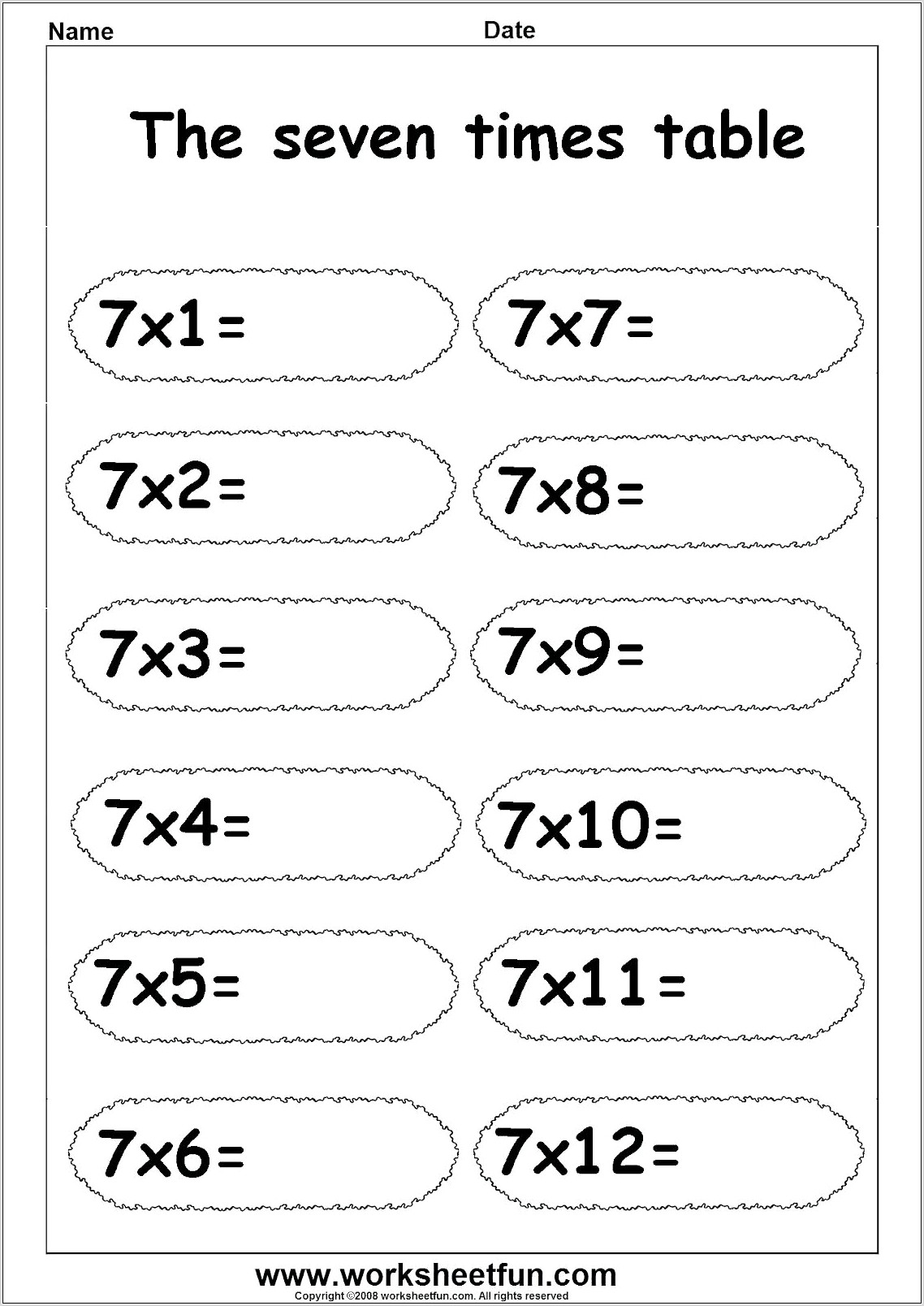 Time Worksheet Year 7