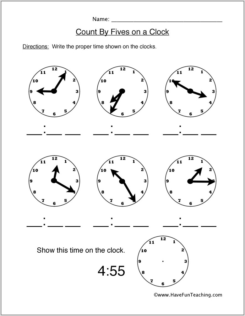 Time Worksheets Have Fun Teaching