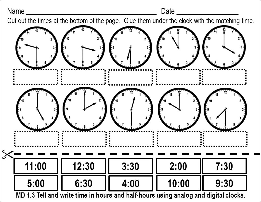 Time Worksheets Make Your Own