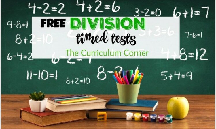 Timed Tests Multiplication And Division