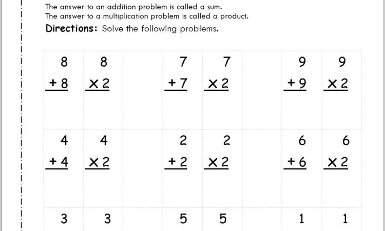 Times By 2 Worksheet