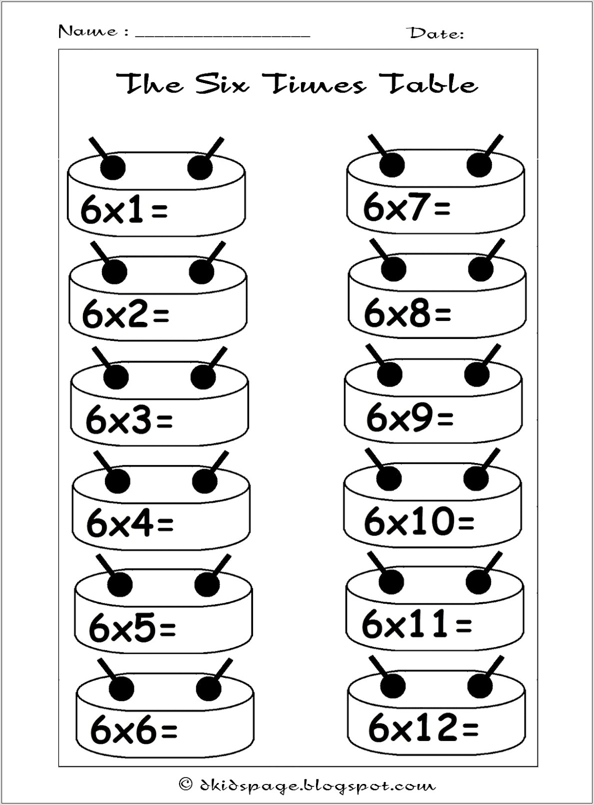 Times Table Worksheets For Ks2