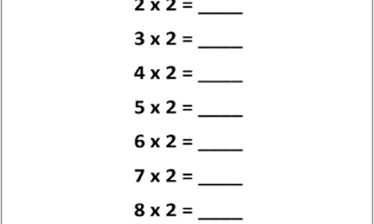 Times Tables Easy Worksheets