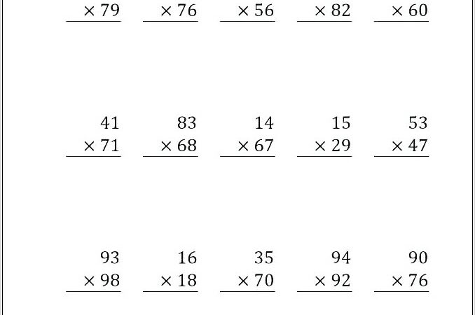 Times Tables Worksheet For Grade 3