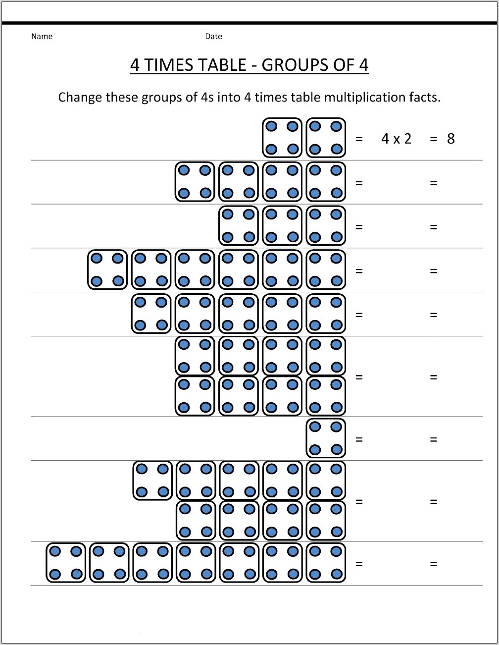 Times Tables Worksheet Year 2