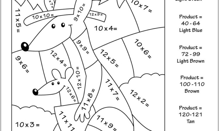 Times Tables Worksheets Colour By Numbers