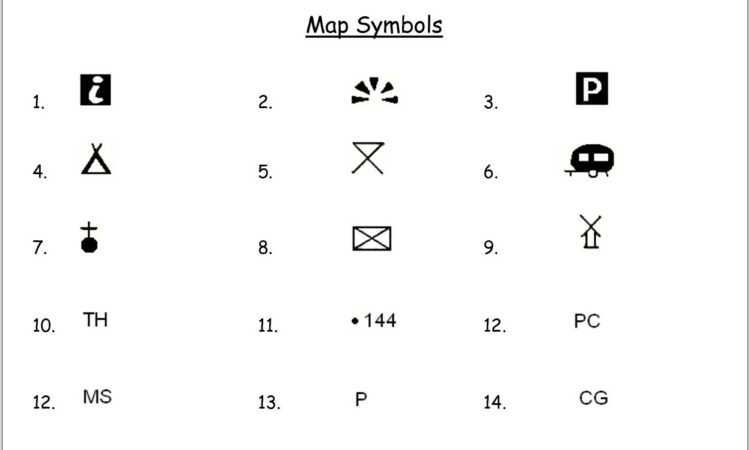 Topographic Map Worksheet Key