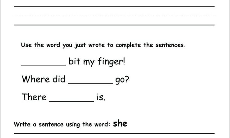 Trace Sight Words Worksheet