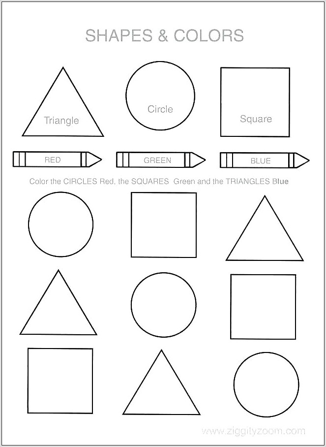 Triangle Printable Worksheets For Preschoolers