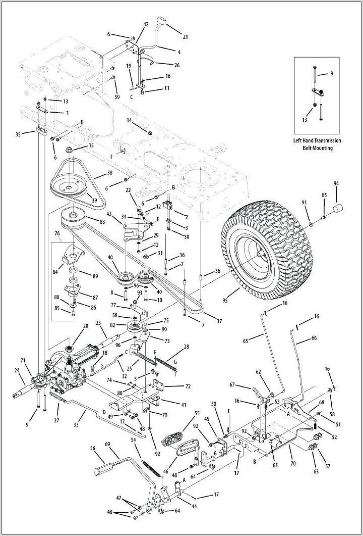 Troy Bilt 42 Mower Deck Belt Diagram