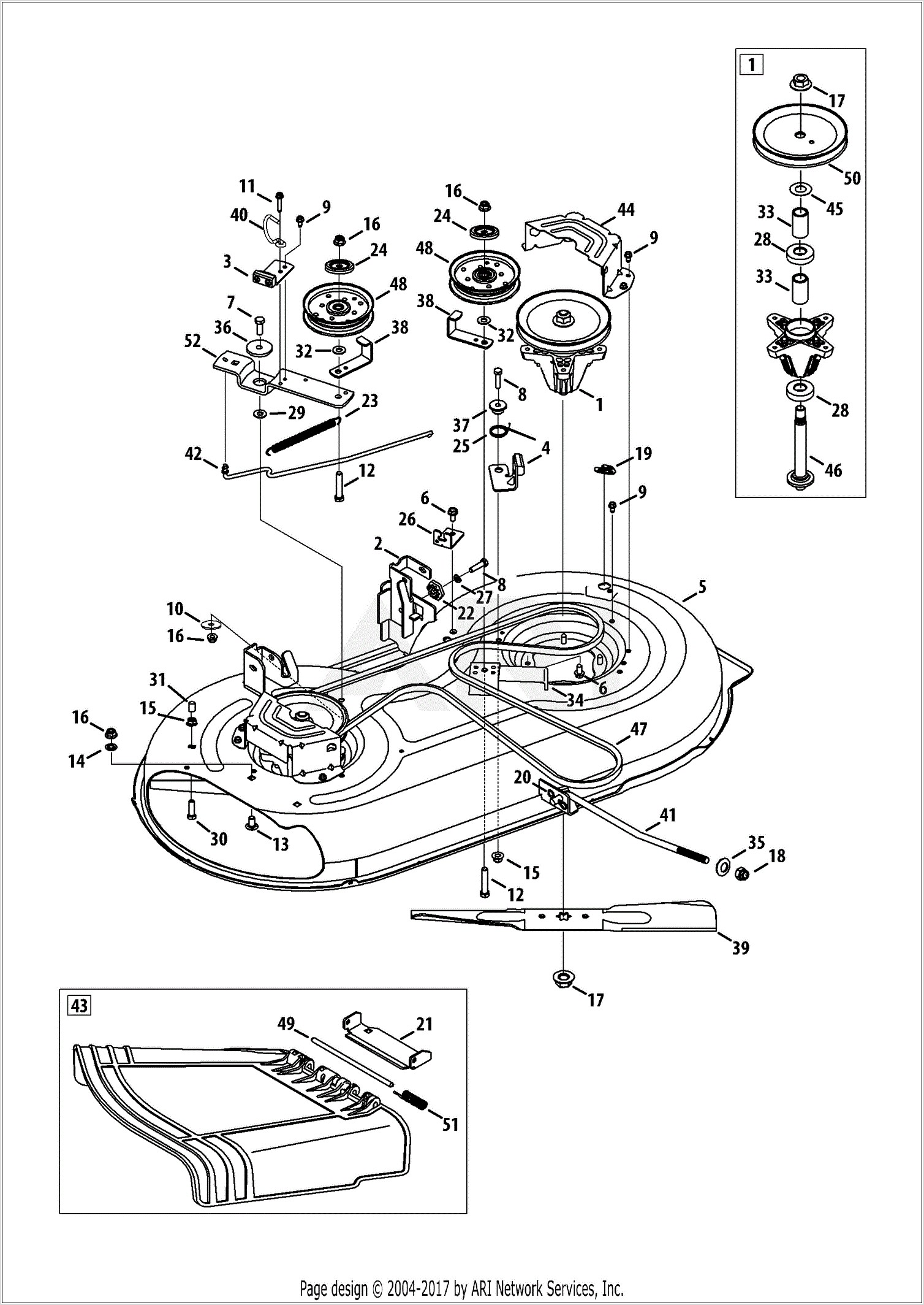 Troy Bilt Mower Deck Diagram