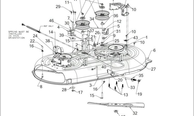 Troy Bilt Pony Mower Deck Diagram