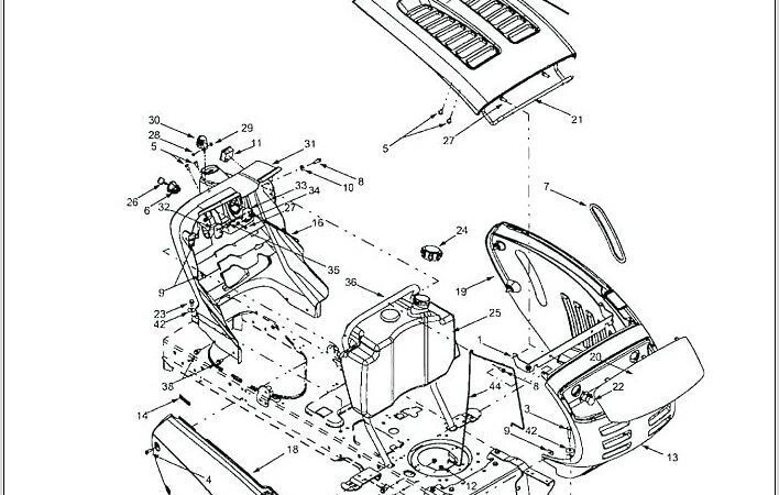 Troy Bilt Pony Riding Mower Deck Diagram