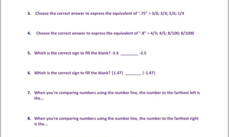 Understanding Rational Numbers Worksheet