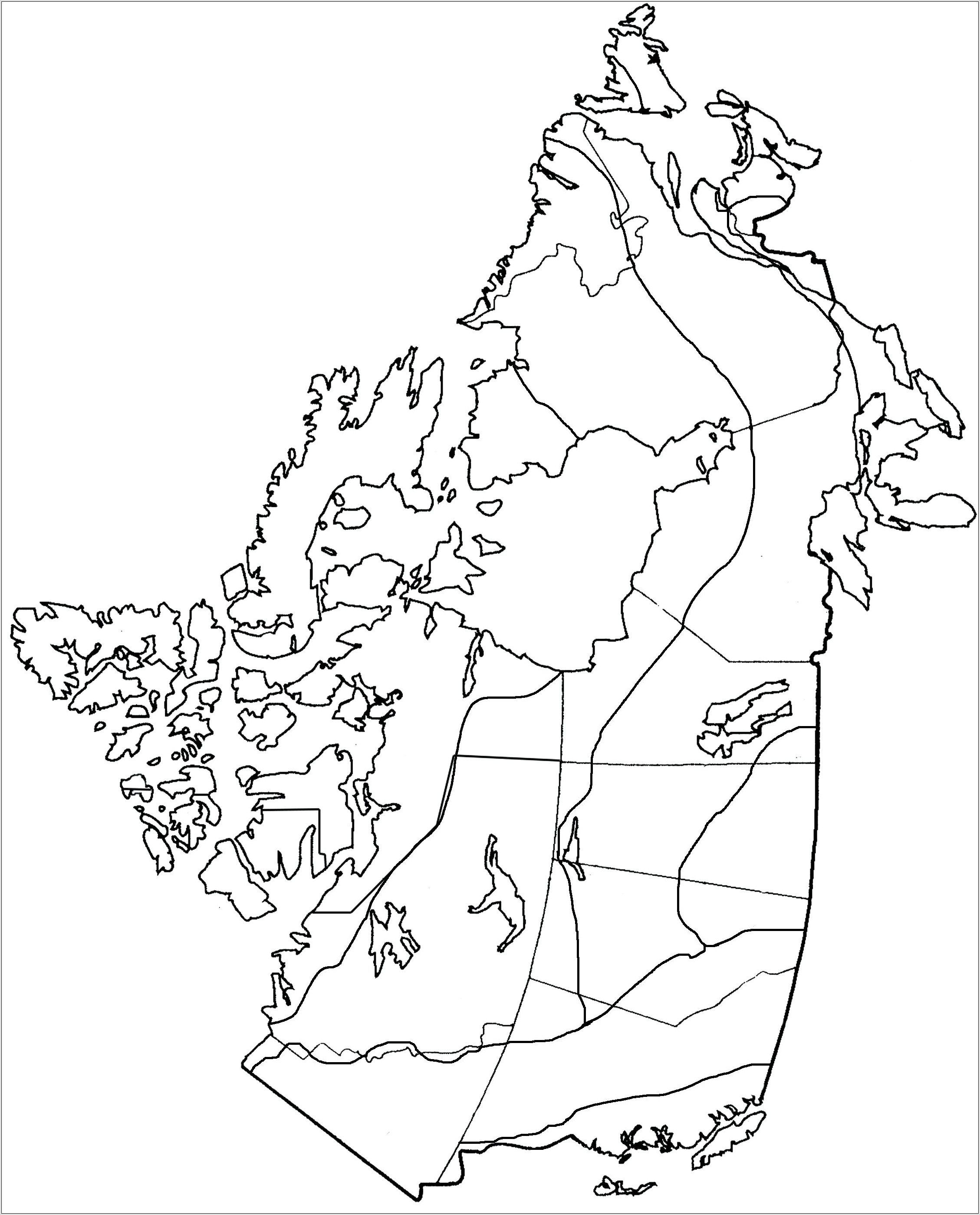 United States And Canada Map Worksheet