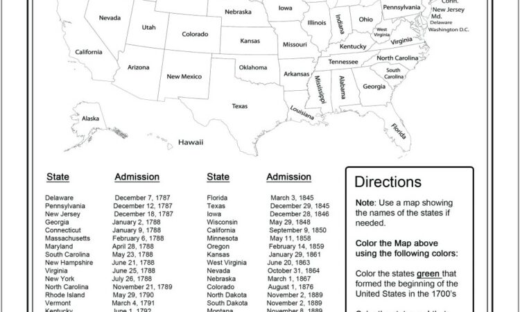 United States Geography Map Worksheet