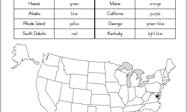 United States Map Practice Worksheets