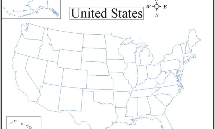 United States Map Printable